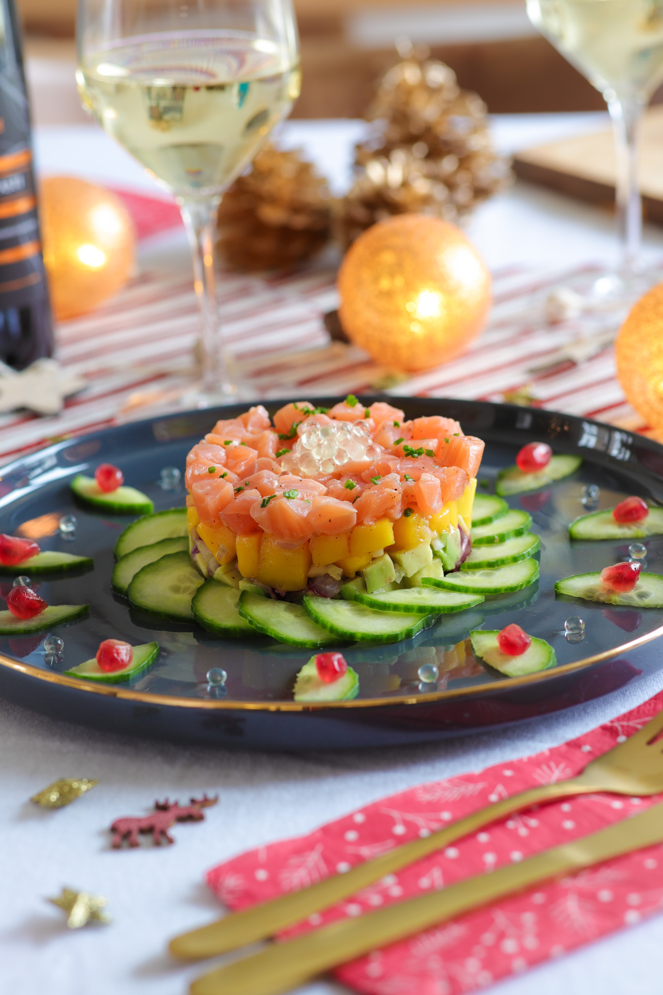 Tartare mangue avocat saumon