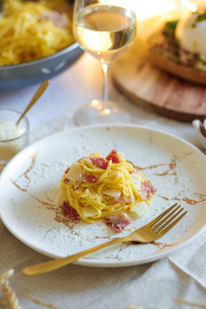 Pâtes à la carbonara la véritable recette à l'italienne