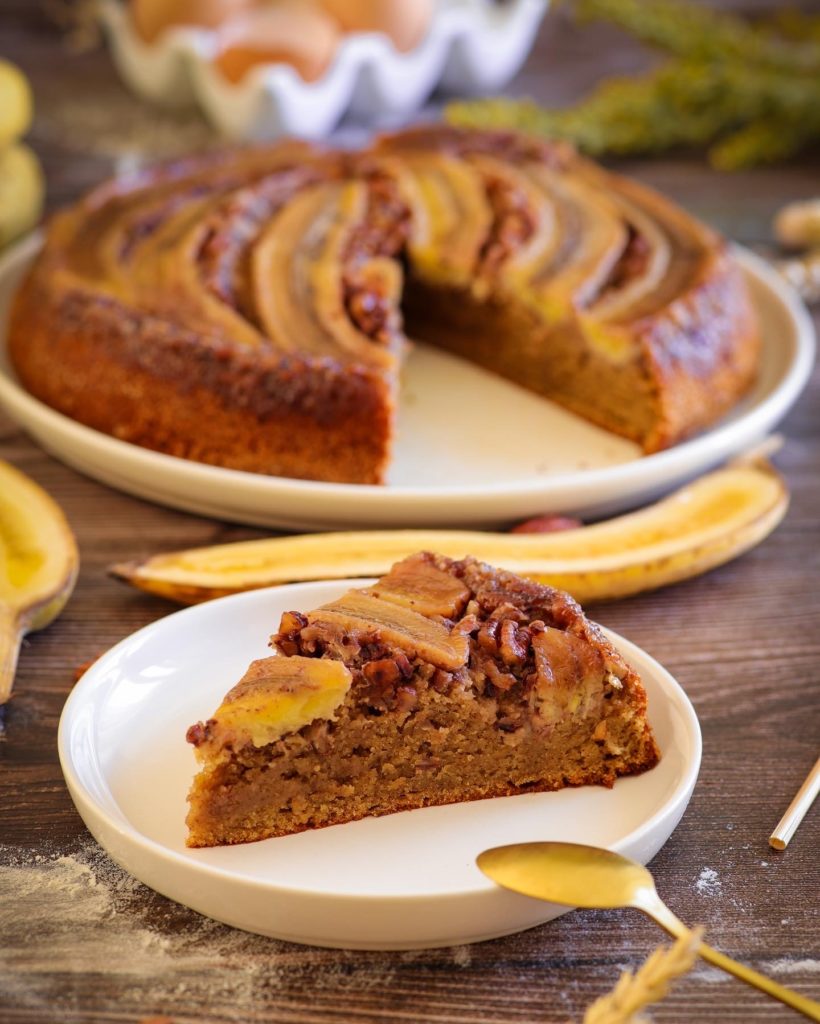 Gâteau à la banane renversé