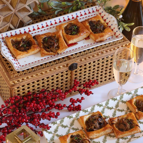 Feuilletés champignons et oignons caramélisés