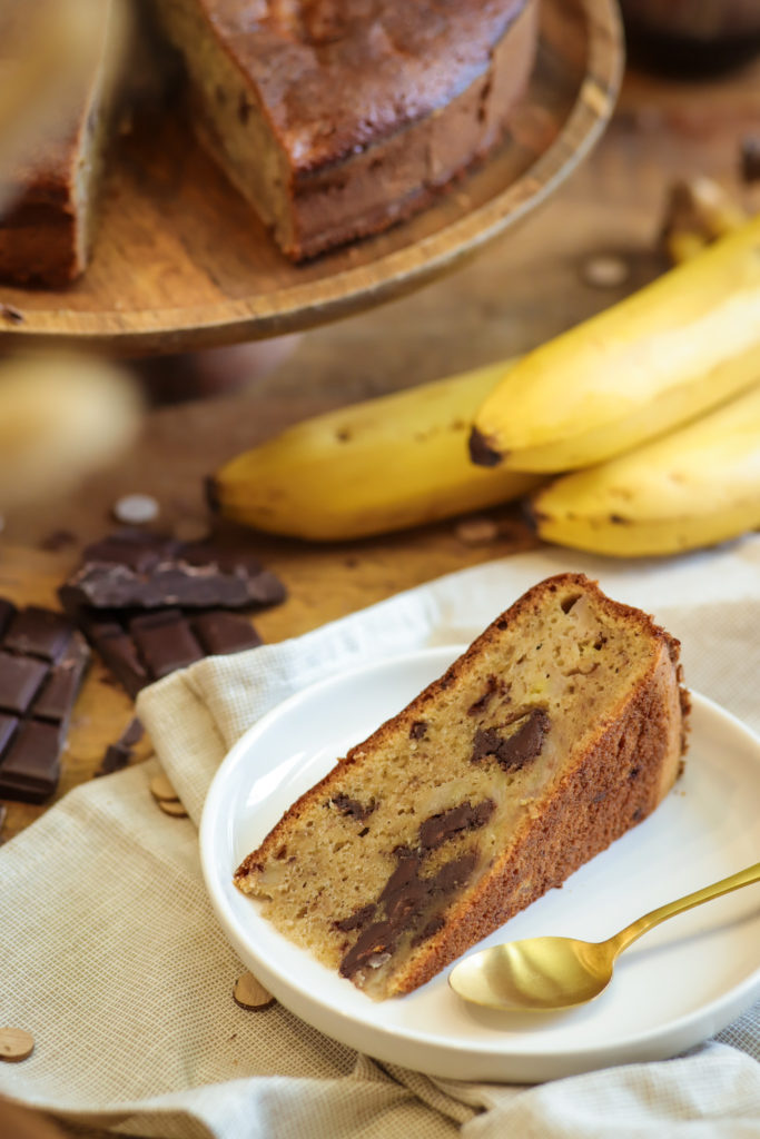 Gâteau moelleux banane chocolat facile